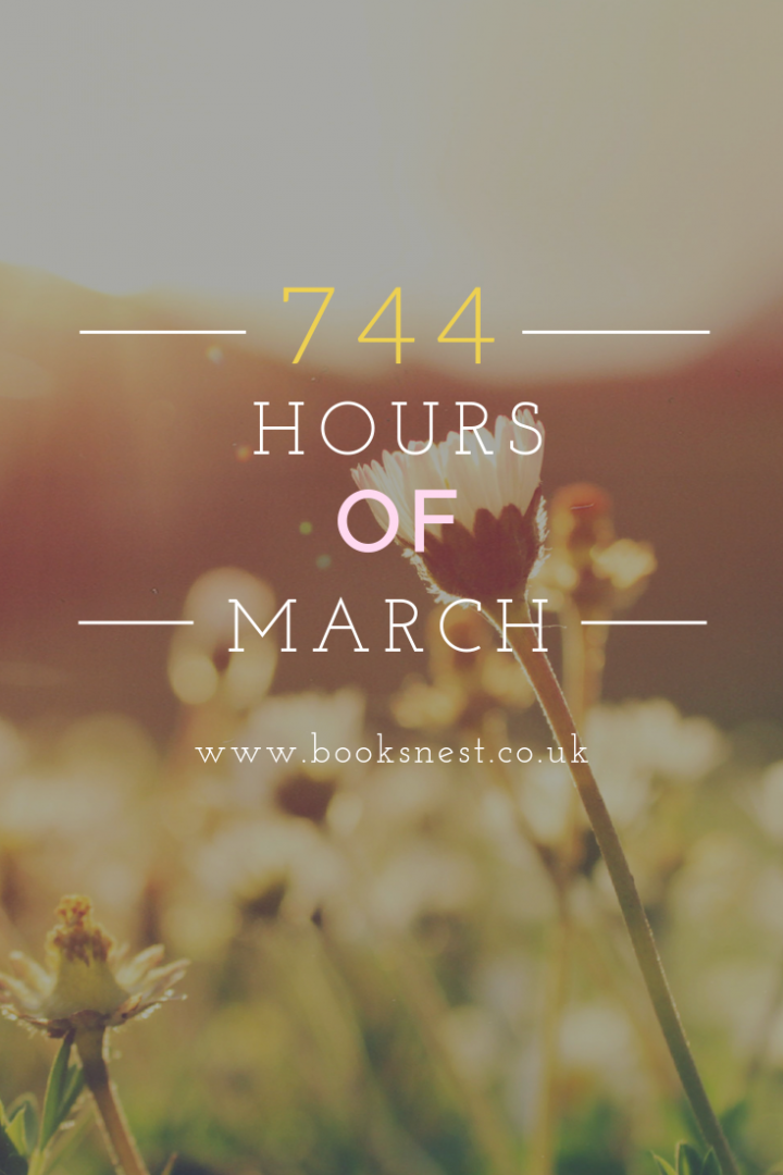 744 Hours of March Pinterest graphic
