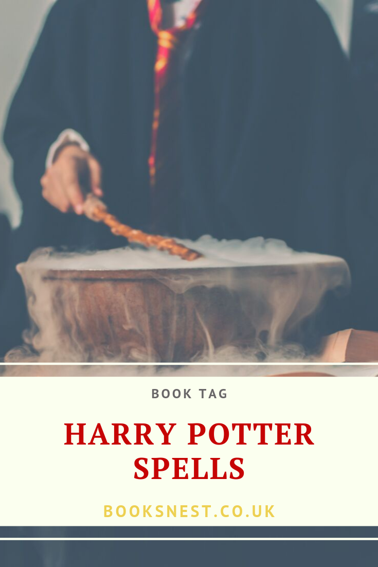 Book Tag Harry Potter Spells Pinterest Image