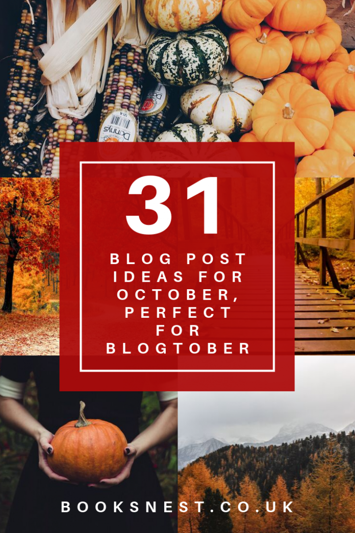 Recommendations and ideas for October, autumn and Halloween themed blog posts that will fit perfectly with the Blogtober challenge.