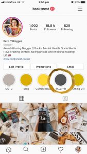 Changing Instagram Highlight cover image