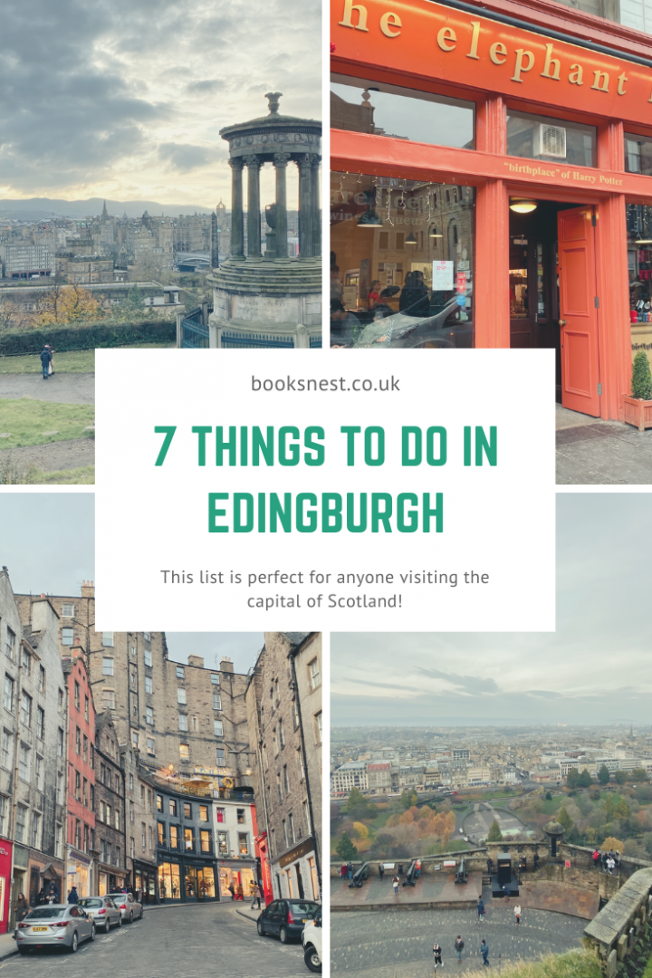 A list of seven places to visit if your travelling to Edinburgh, Scotland. Including the Christmas Market, Maison De Moggy and the Potter Trail.