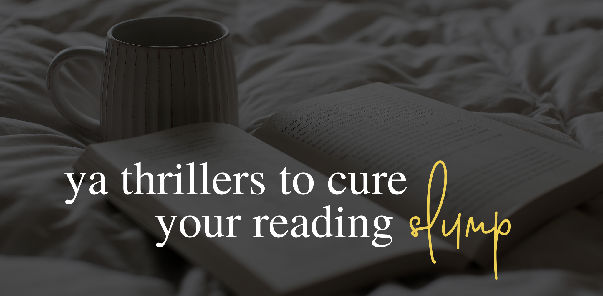 YA Thriller books to get you out of a reading slump